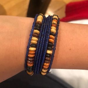 Blue & Brown Beaded Bracelet